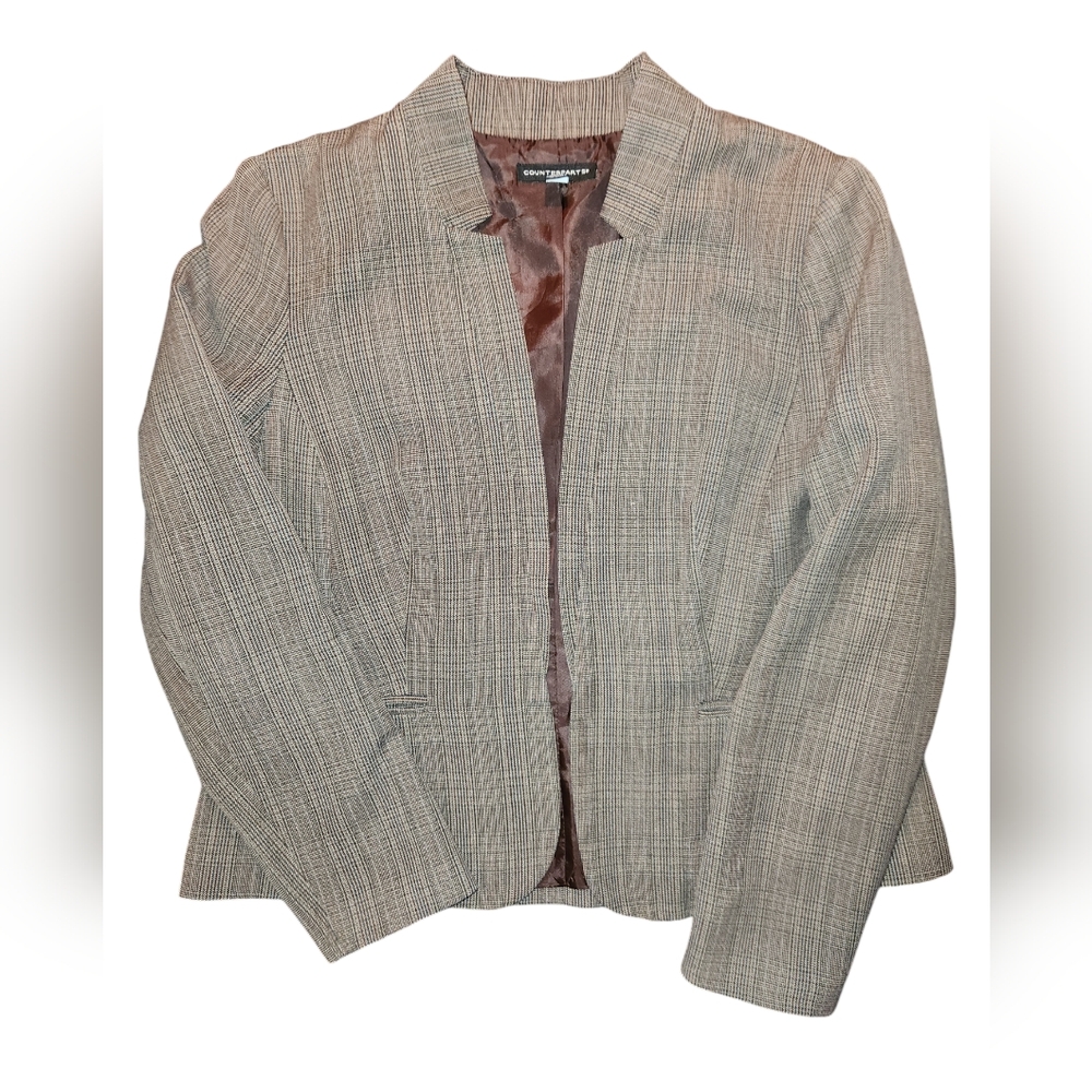 Counterparts Open Front Houndstooth Blazer size 12